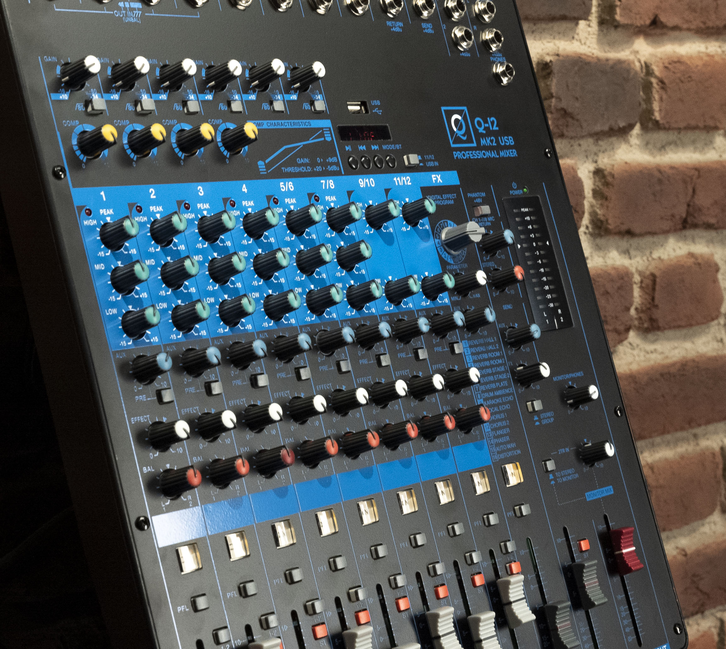 OQAN Q12 USB MK2 - MIXER AUDIO 12 CANALI CON EFFETTI