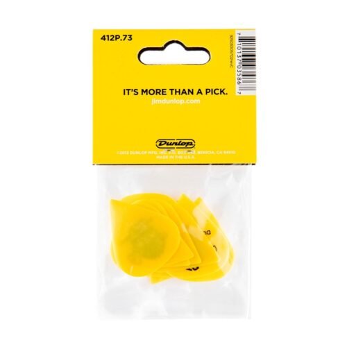 Dunlop 412P Tortex Sharp Yellow .73