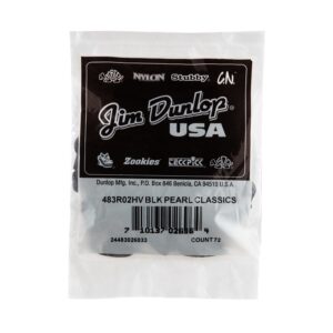 Dunlop 483R#02 Black Perloid - Heavy