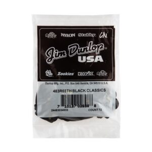 Dunlop 483R#03 Black Classic - Thin