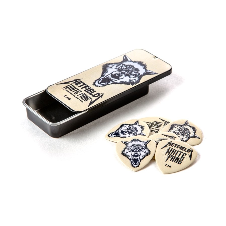 Dunlop PH122T1.14 White Fang 1.14 mm Pick Tin