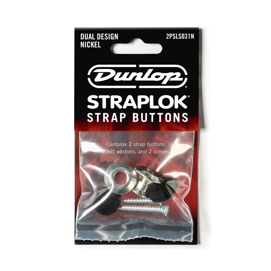 Dunlop 2PSLS031N Straplok Dual Button Nickel