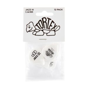 Dunlop 478P1.14 TORTEX WHITE JAZZ III