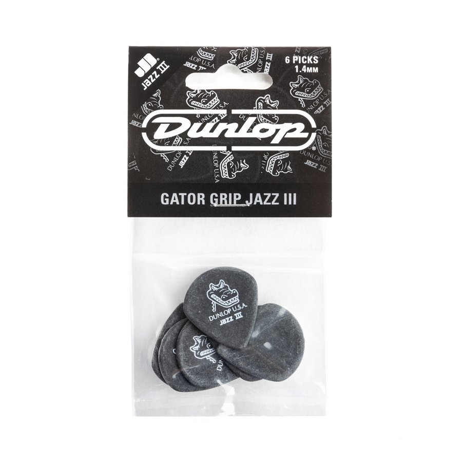 Dunlop 571P1.4 Gator Grip Jazz III 1.4mm Player Pack/6