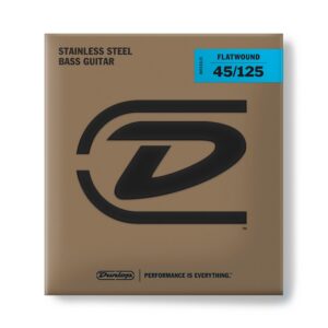Dunlop DBFS45125 Corde Flatwound per basso 45-125 Medium-5/Set