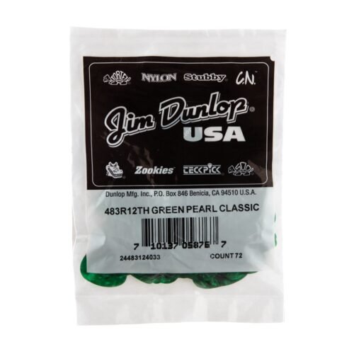 Dunlop 483R#12 Green Perloid - Thin