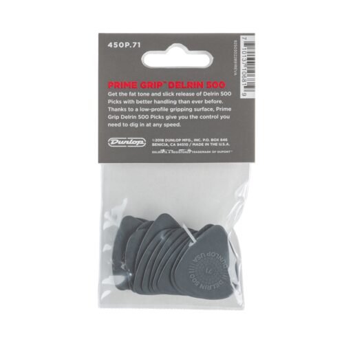 Dunlop 450P071 Prime Grip Delrin 500 .71 mm Player's Pack/12