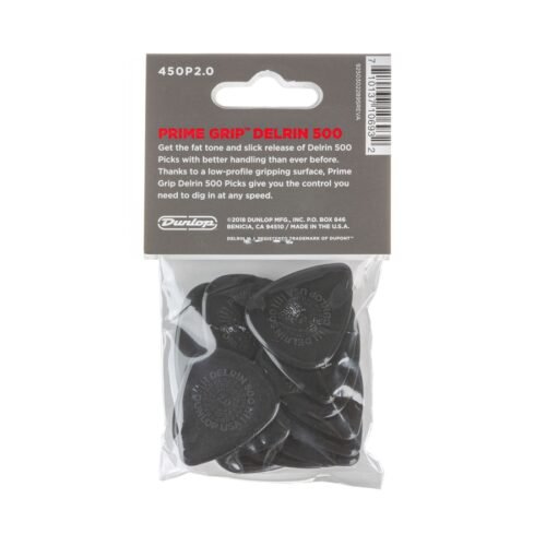 Dunlop 450P200 Prime Grip Delrin 500 2.0 mm Player's Pack/12