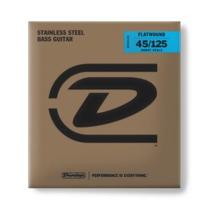 Dunlop DBFS45125S Corde basso Flatwound Scala corta Set/5