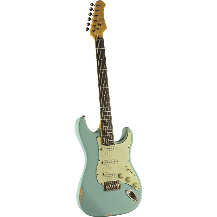 Eko Guitars S-300 Relic Daphne Blue