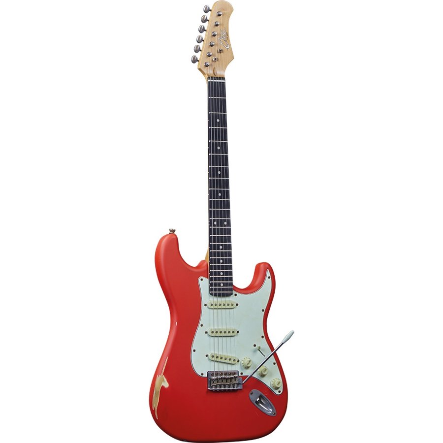 Eko Guitars S-300 Relic Fiesta Red