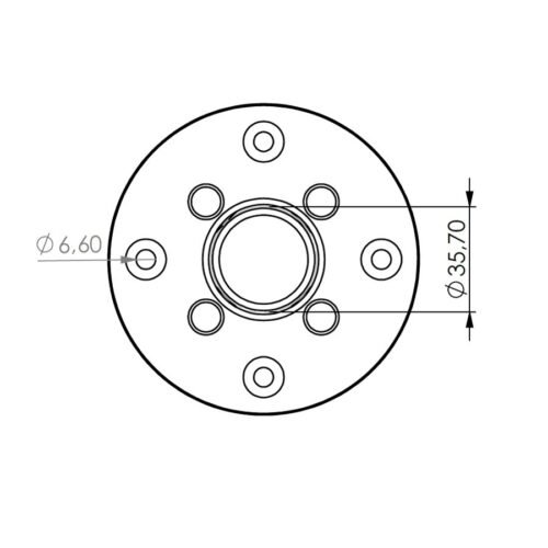 Quik Lok SC/235 Flangia in alluminio per speaker