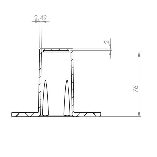 Quik Lok SC/235 Flangia in alluminio per speaker