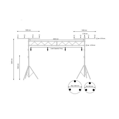 Quik Lok STS/14 Sistema a ponte in alluminio