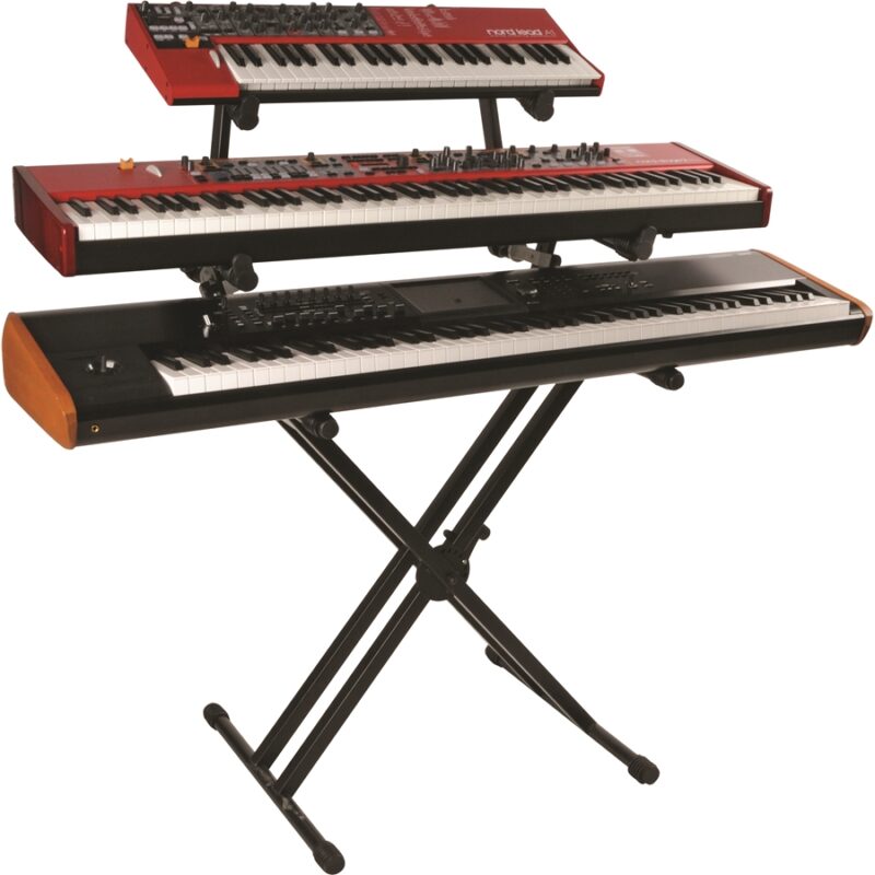 Quik Lok QL/723 supporto professionale a "X" per 3 tastiere
