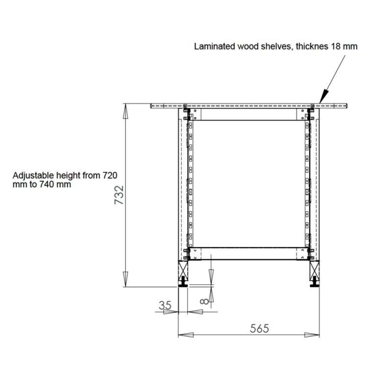 Quik Lok Z/612 BK Mobile Rack 12 Unità