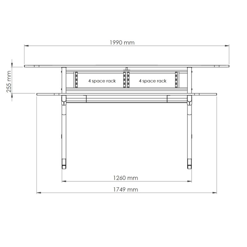 Quik Lok Z/630 CY Workstation a 2 Ripiani