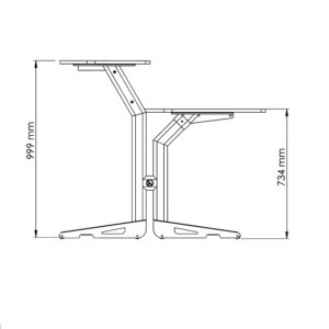 Quik Lok Z/630 BK Workstation a 2 Ripiani