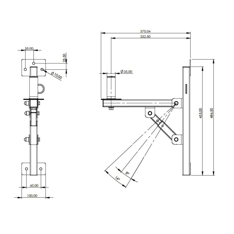 Quik Lok SB/781 Coppia di supporti a muro per casse