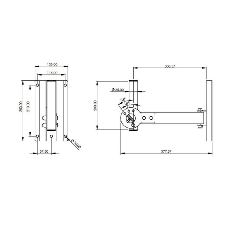 Quik Lok QL/950 Coppia di supporti a muro per casse