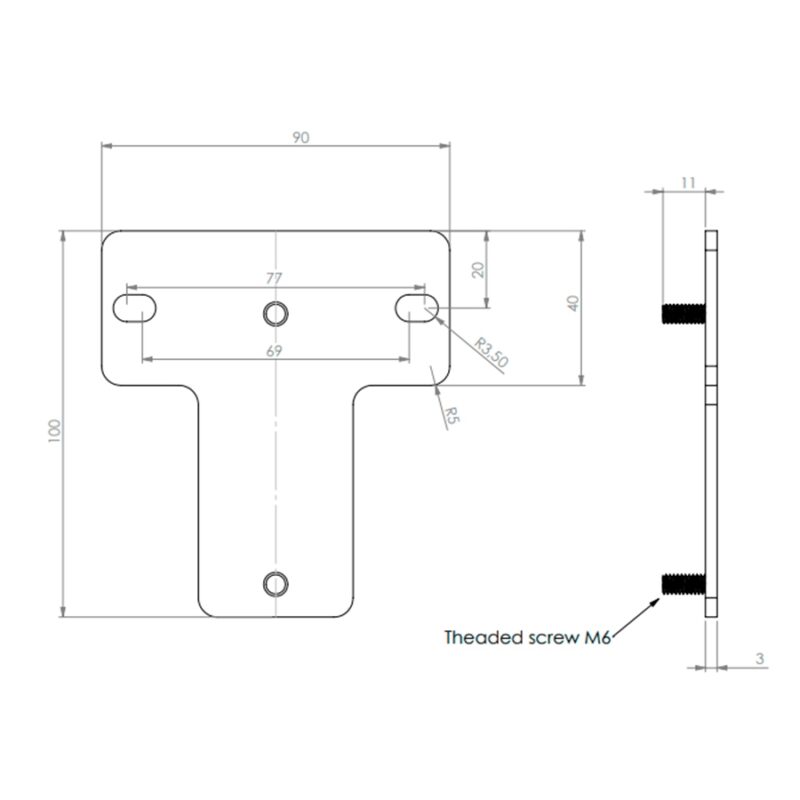 Quik Lok ADS/001 Piastra Adattatore per Nearfield Monitor