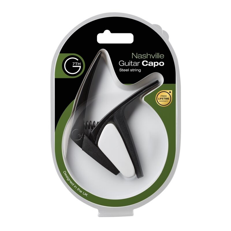 G7TH Nashville 6 String Black Capo