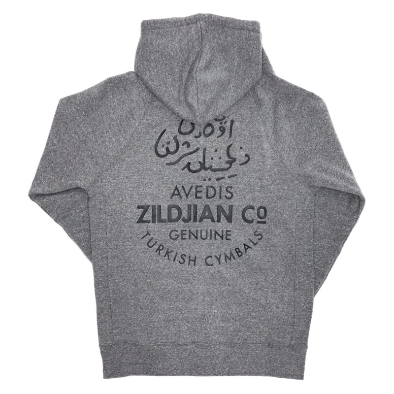 Zildjian T3424 - Gray Zip Up Logo Hoodie - XL