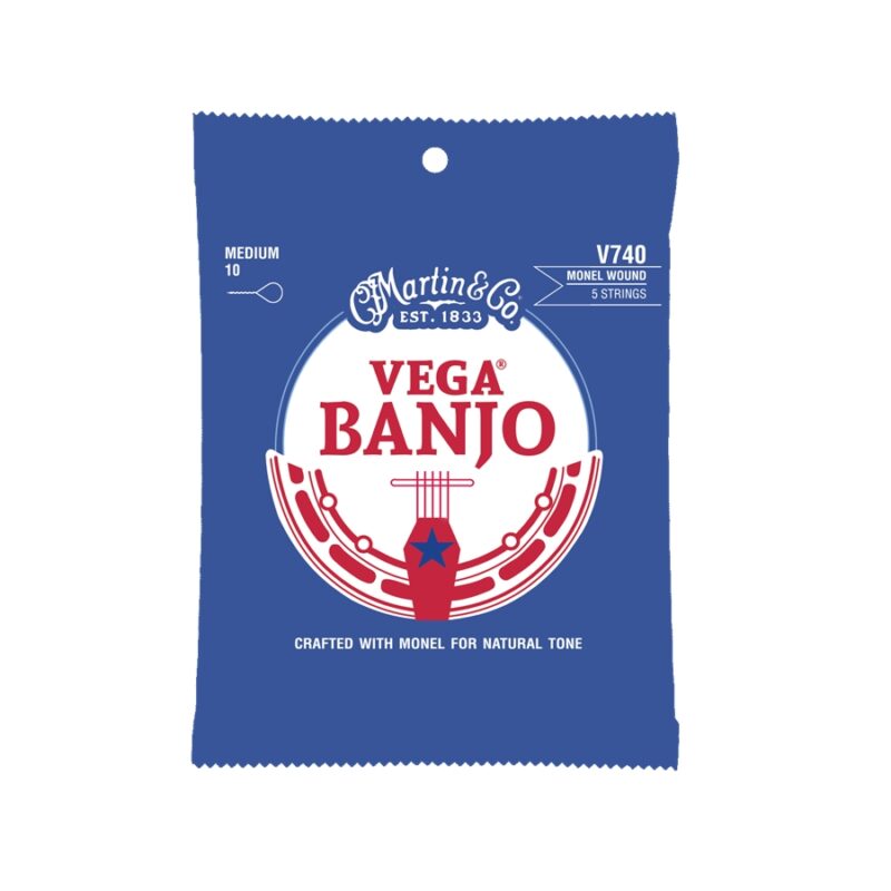Martin & Co. V740 Vega Banjo Strings Medium Monel Wound