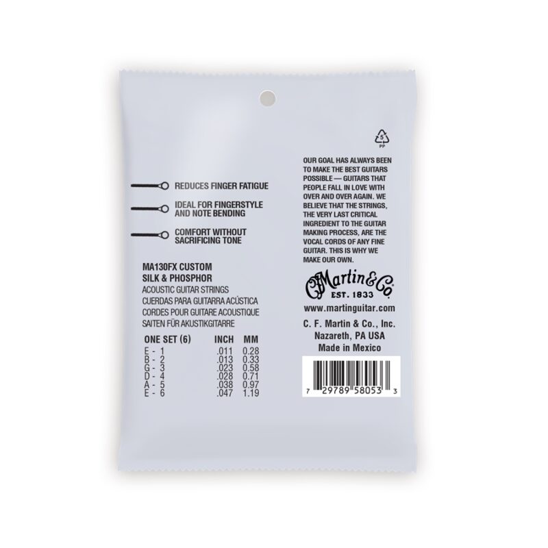 Martin & Co. MA130FX Authentic Flexible Core Silk & Phosphor Custom 11-47