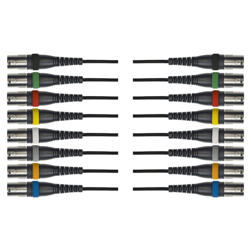 Yellow Cable OC14 Frusta 8 Cavi XLR Maschio/XLR Femmina 5 m