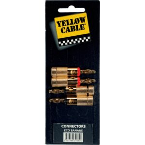 Yellow Cable BANANE Connettori Banana 4 Pcs
