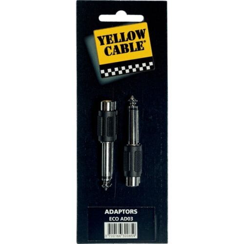 Yellow Cable AD03 Adattatore Jack Mono Maschio/RCA Femmina 2 Pcs