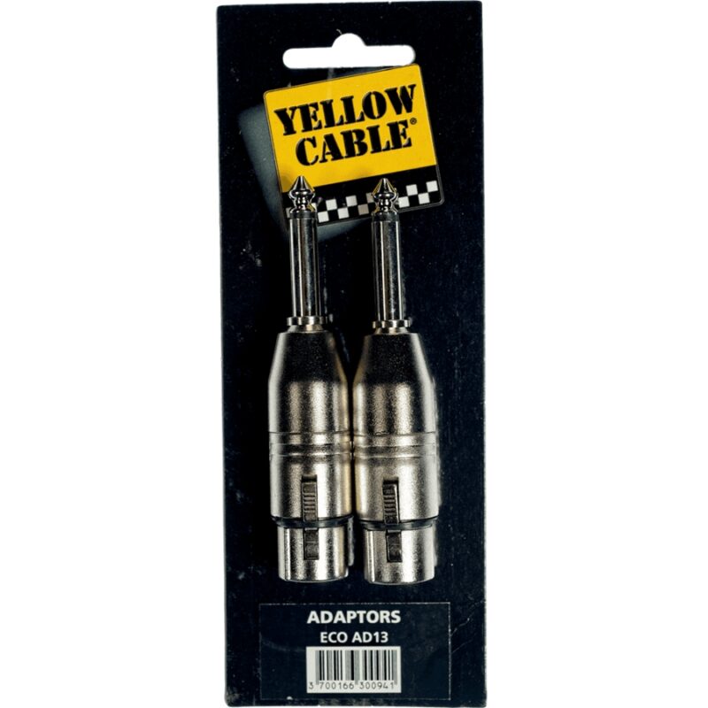 Yellow Cable AD13 Adattatore Jack Mono Maschio/XLR Femmina 2 Pcs