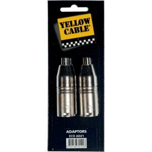 Yellow Cable AD21 Adattatore RCA Femmina/XLR Maschio 2 Pcs