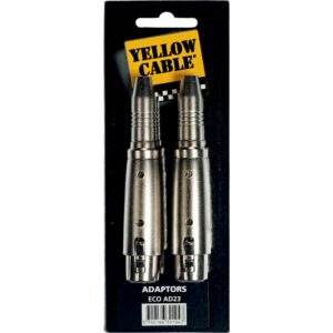 Yellow Cable AD23 Adattatore Jack TRS Femmina/XLR Femmina 2 Pcs