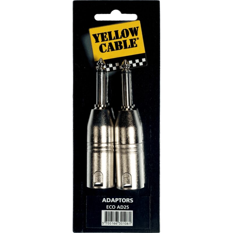 Yellow Cable AD25 Adattatore Jack Mono Maschio/XLR Maschio 2 Pcs