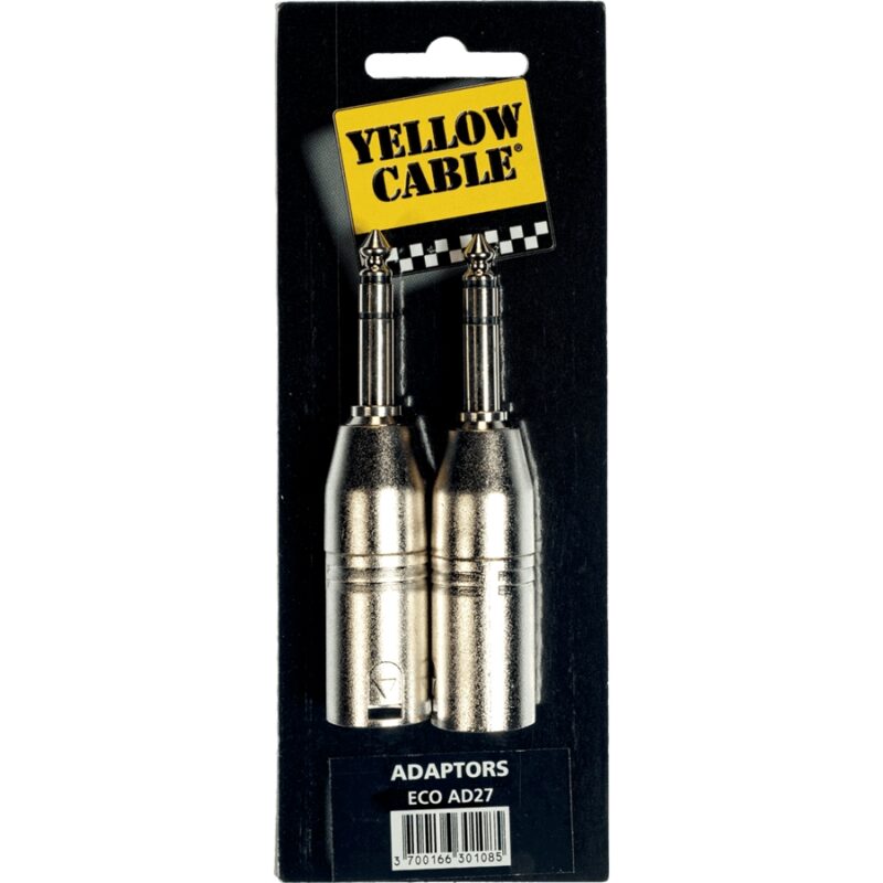 Yellow Cable AD27 Adattatore Jack TRS Maschio/XLR Maschio 2 Pcs
