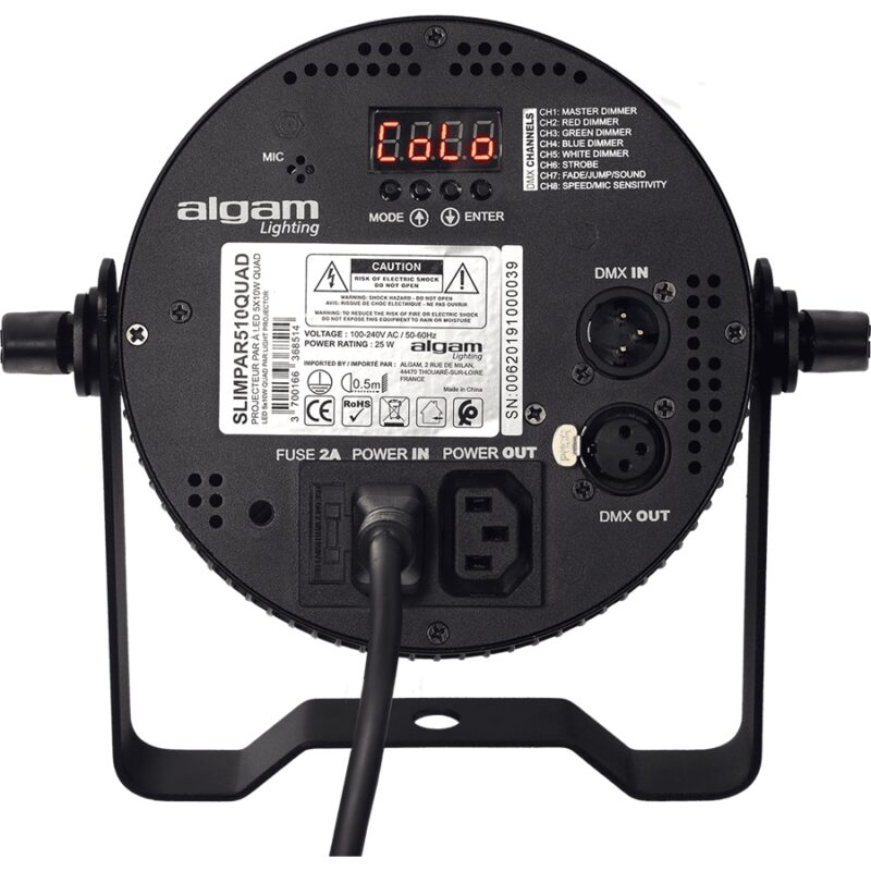 Algam Lighting SLIMPAR-510-QUAD Proiettore Par LED 5 x 10W RGBW
