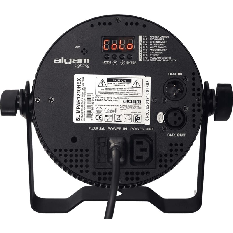 Algam Lighting SLIMPAR-1210-HEX Proiettore Par LED 12 x 10W RGBWAU