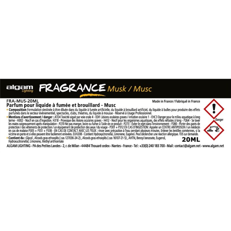 Algam Lighting FRA-MUS-20ML Profumo per Liquido del Fumo 20ml Muschio