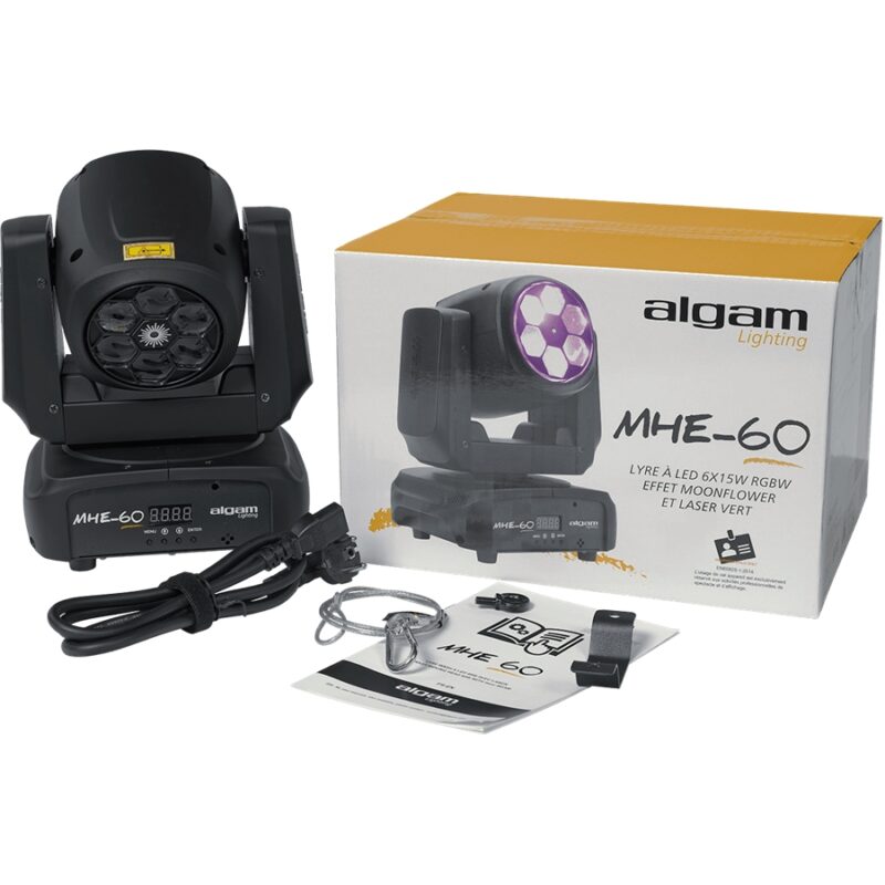 Algam Lighting MHE60 WASH Testa Mobile 60W + Laser