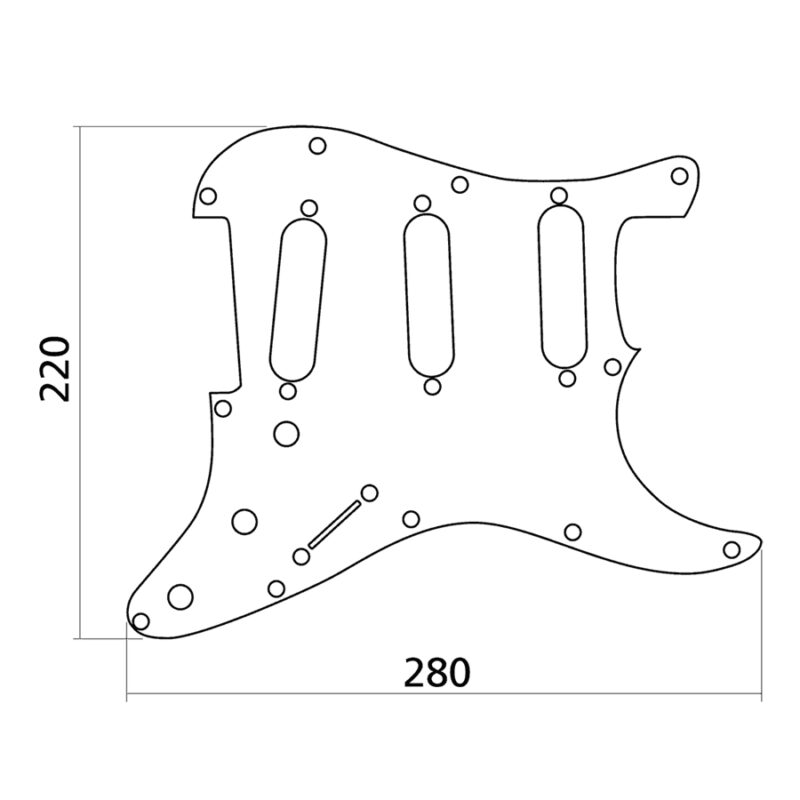 Yellow Parts EZ1100W Battipenna 3 Strati Stratocaster® Style Bianco