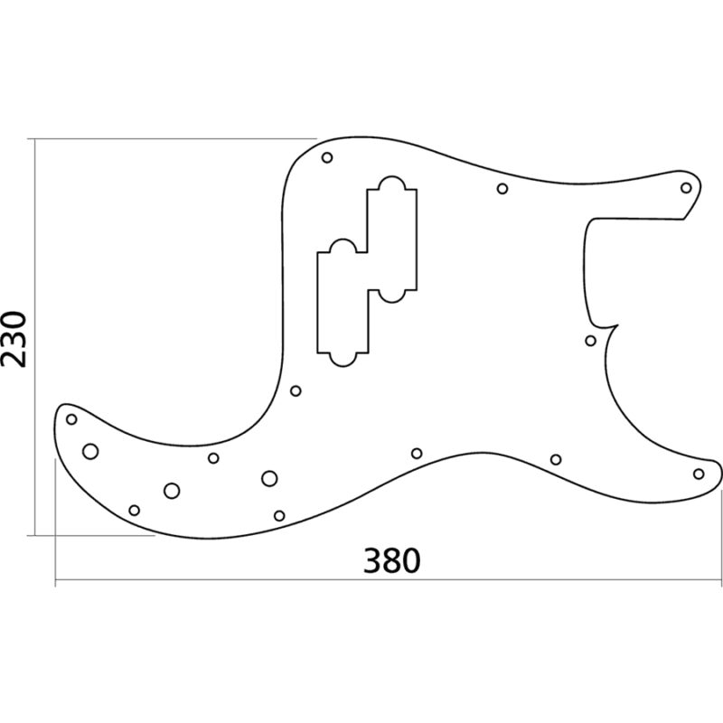 Yellow Parts EZ1106W Battipenna Precision Bass® Style Bianco