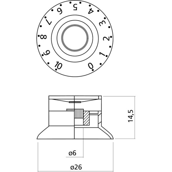 Yellow Parts EZ2215B Manopole di regolazione SG® Style Nere 3 Pcs