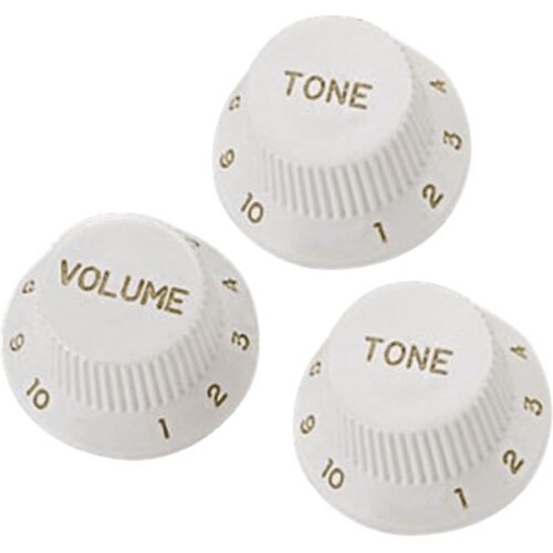 Yellow Parts EZ1215W Manopole di regolazione Stratocaster® Style Bianche 3 Pcs