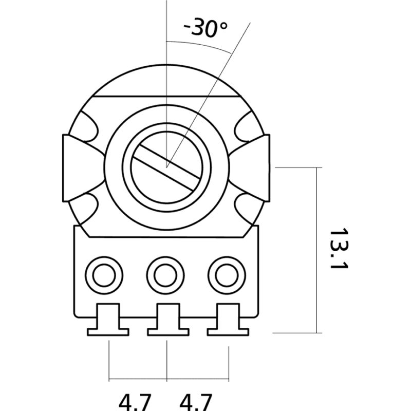 Yellow Parts EZ1197A Potenziometro Logaritmico Volume 250k