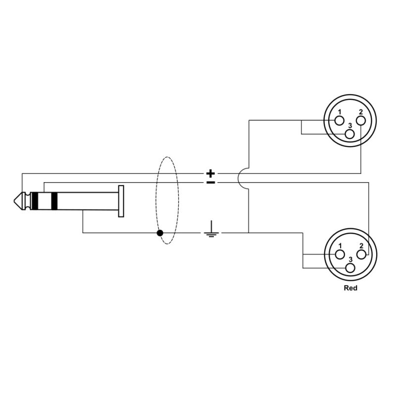 Quik Lok RKSA/194-3 Minijack Stereo/2 XLR Femmina