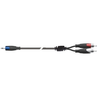 Quik Lok SX/40-3K Cavo Minijack Stereo/2 RCA Maschio 3 mt