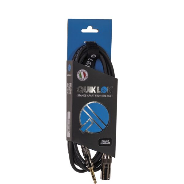 Quik Lok ITST/MJS-2 XLR Maschio/Jack Stereo 2 mt