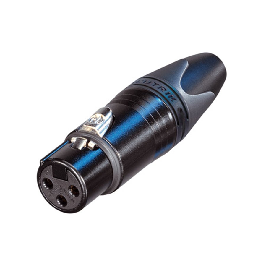 Quik Lok NC/354 BG XLR 3 poli femmina nero Neutrik (NC3FXX-B)